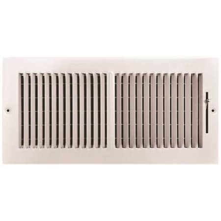 Tru Aire 14 in. x 6 in. 2-Way Steel Wall/Ceiling Register , White 102M 14X06